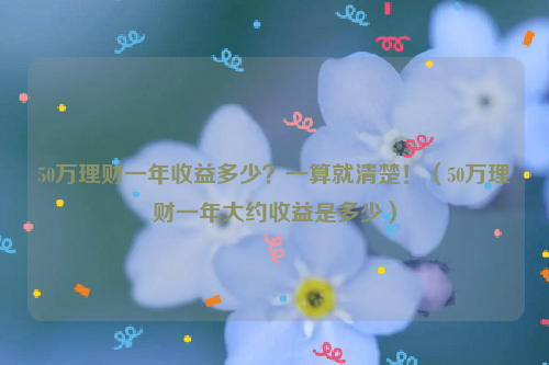 50万理财一年收益多少？一算就清楚！（50万理财一年大约收益是多少）