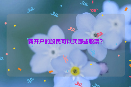 新开户的股民可以买哪些股票？