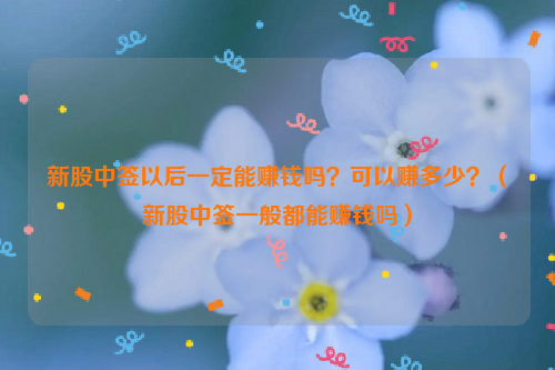 新股中签以后一定能赚钱吗？可以赚多少？（新股中签一般都能赚钱吗）