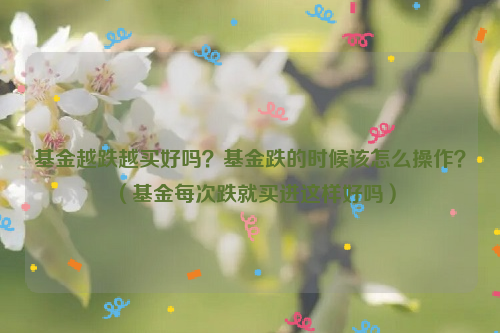 基金越跌越买好吗？基金跌的时候该怎么操作？（基金每次跌就买进这样好吗）
