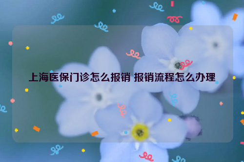 上海医保门诊怎么报销 报销流程怎么办理