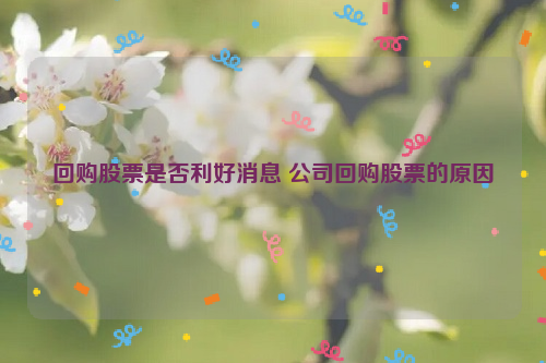 回购股票是否利好消息 公司回购股票的原因