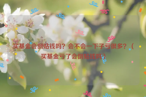 买基金会倒贴钱吗？会不会一下子亏很多？（买基金亏了会倒贴钱吗）