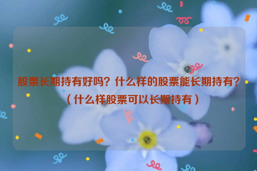 股票长期持有好吗？什么样的股票能长期持有？（什么样股票可以长期持有）