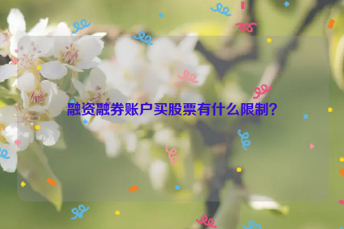 融资融券账户买股票有什么限制？