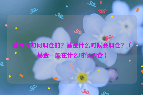 基金是如何调仓的？基金什么时候会调仓？（基金一般在什么时候调仓）