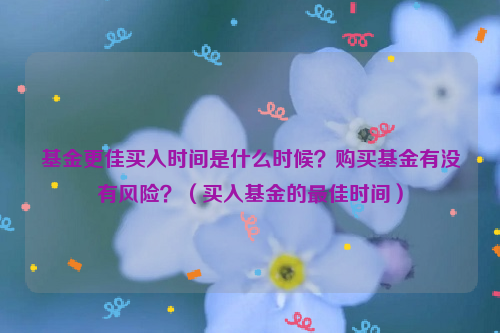 基金更佳买入时间是什么时候？购买基金有没有风险？（买入基金的最佳时间）