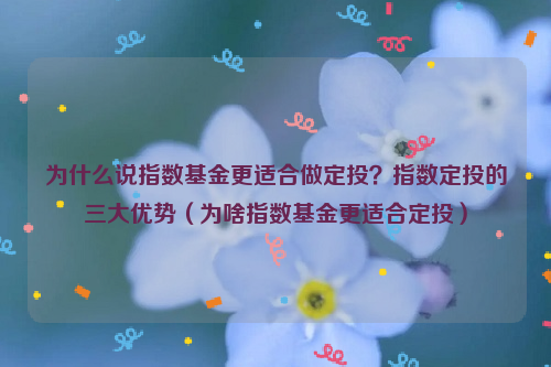 为什么说指数基金更适合做定投？指数定投的三大优势（为啥指数基金更适合定投）